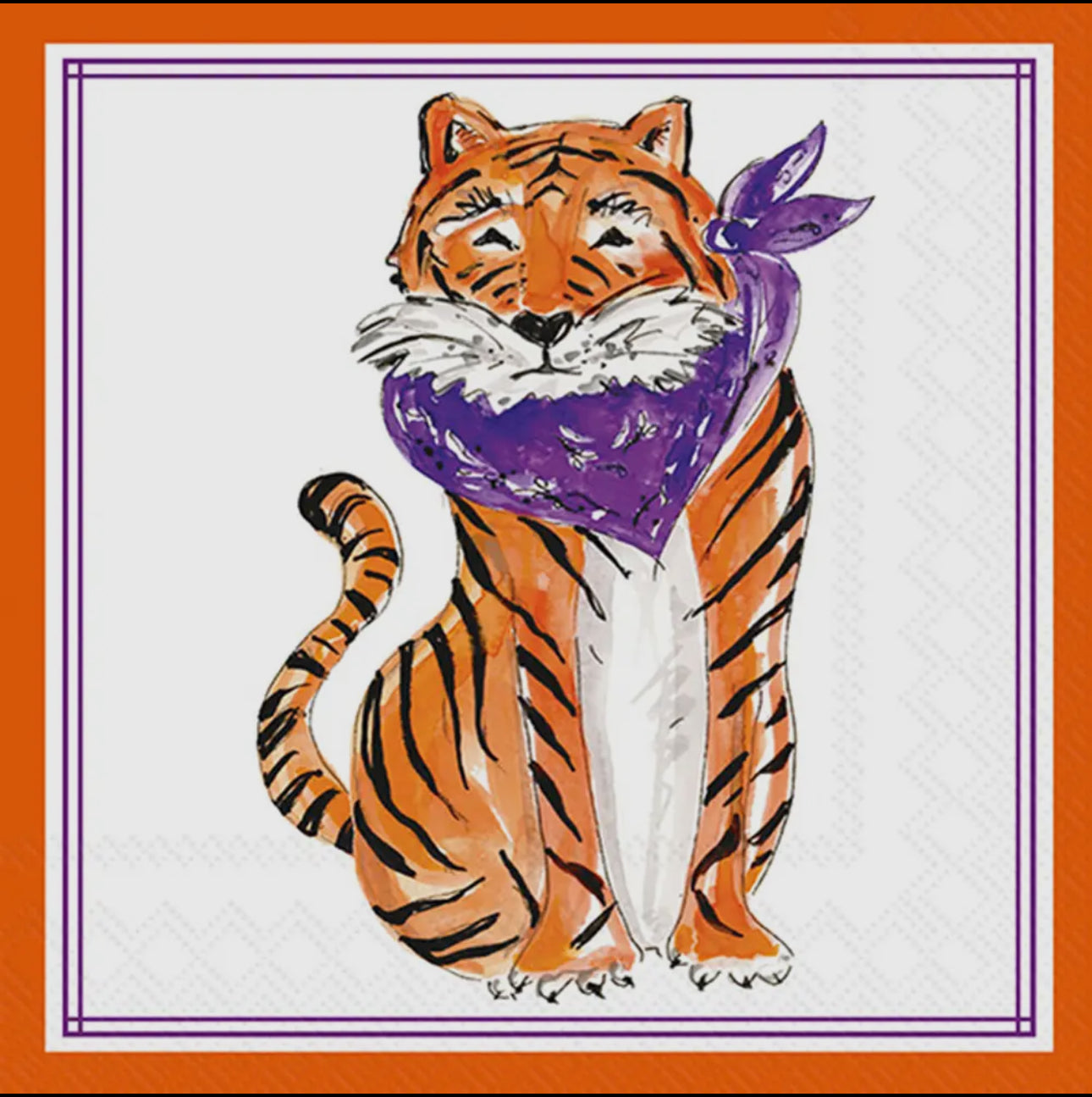 Clemson Tiger Cocktail Napkins