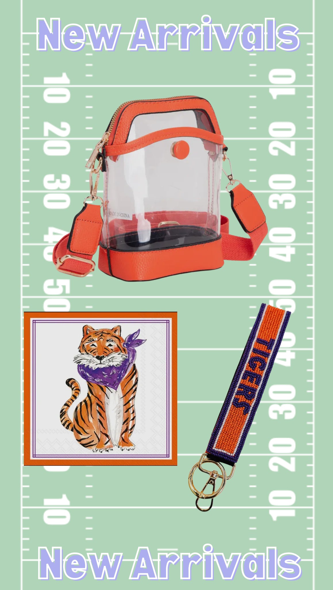 Clemson Tigers Gameday Beaded Wrislet