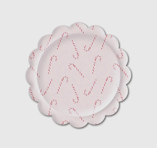 Candy Cane Paper Plates
