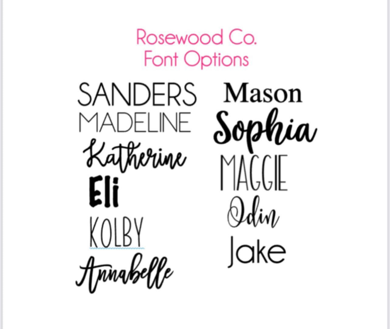 Rosewood Co. Personalized Engraved Birth Announcement