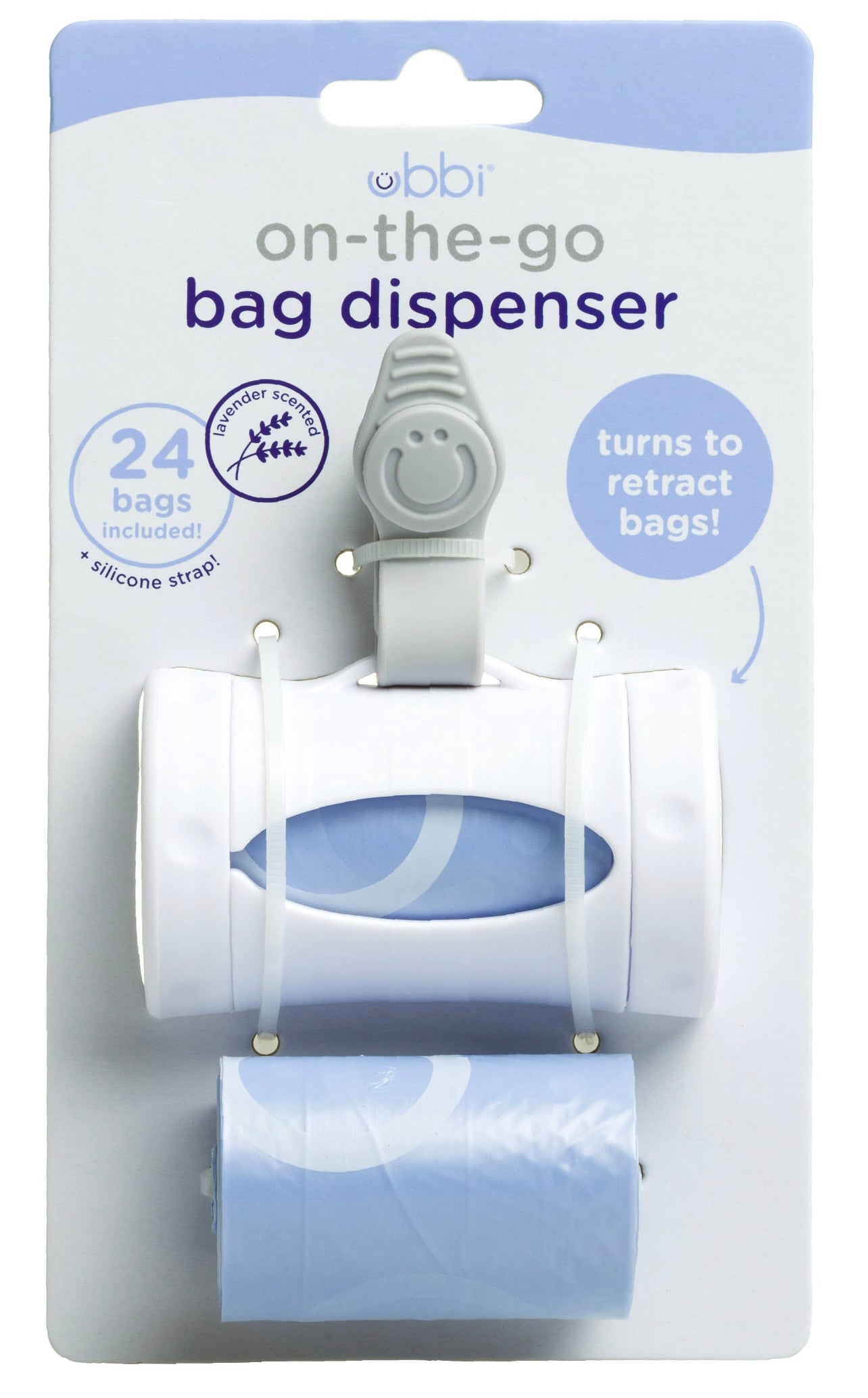 lavender scent diaper bags with dispenser that retracts