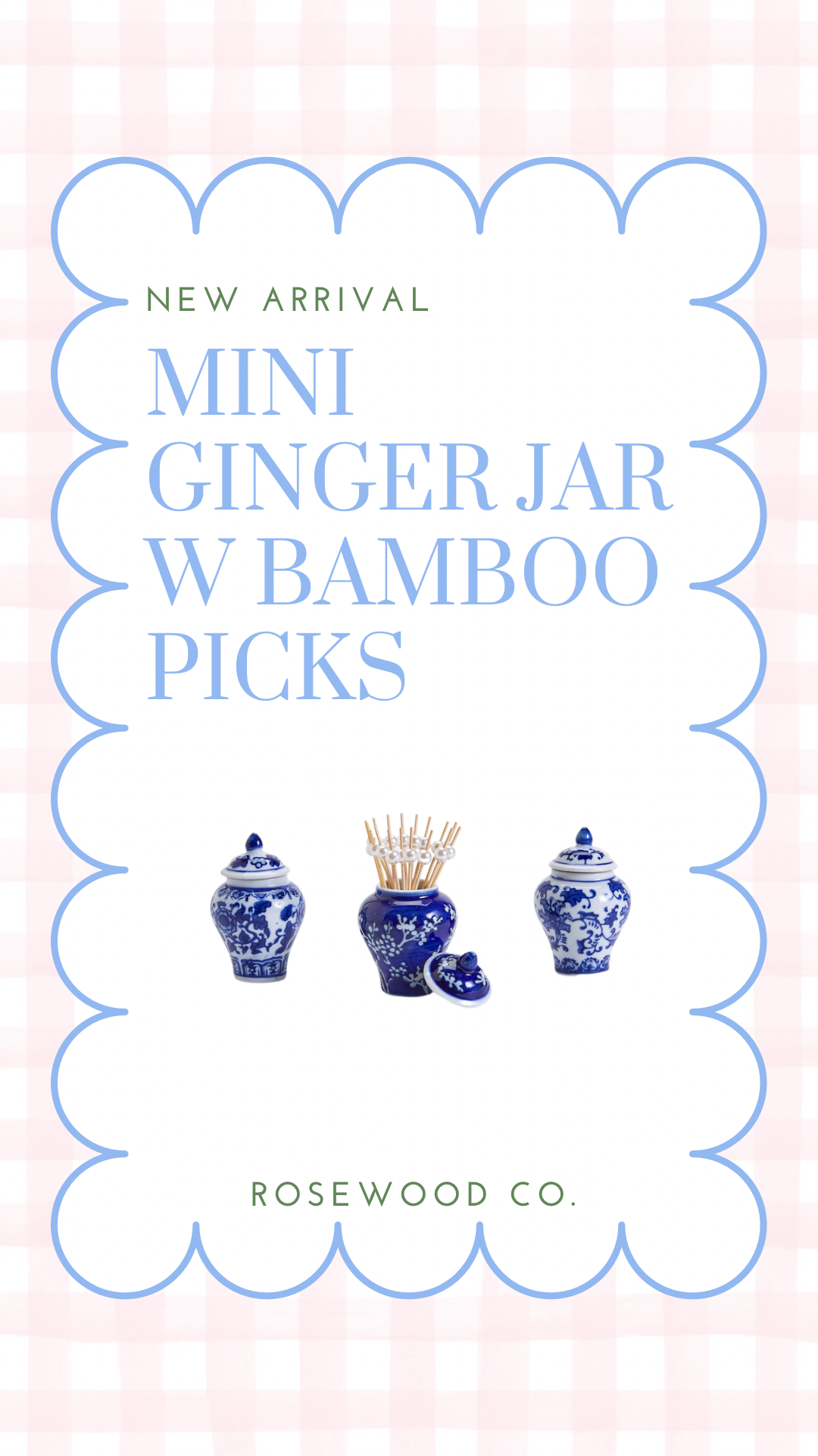 Mini Ginger Jar with Bamboo Picks